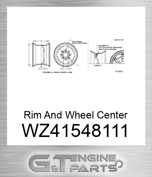 WZ41548111 Rim And Wheel Center