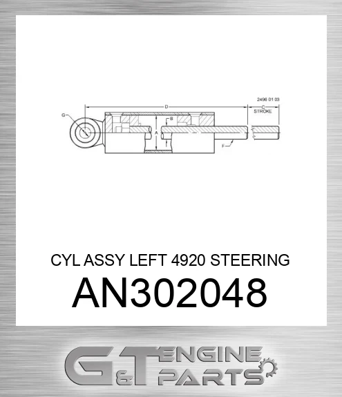 AN302048 CYL ASSY LEFT 4920 STEERING