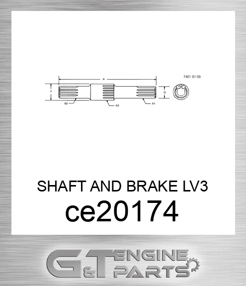 CE20174 SHAFT AND BRAKE LV3