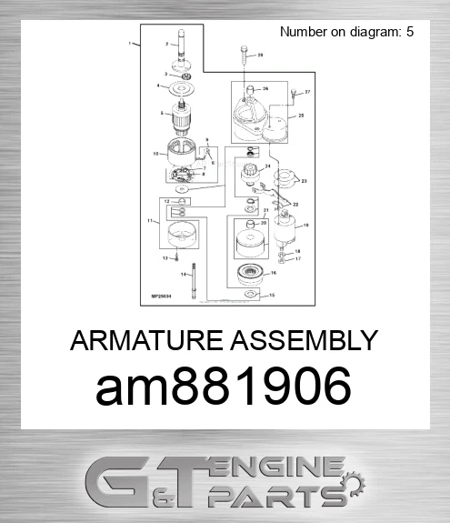 AM881906 ARMATURE ASSEMBLY