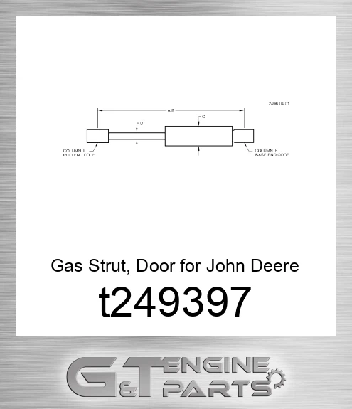 Front Door Gas Strut for John Deere