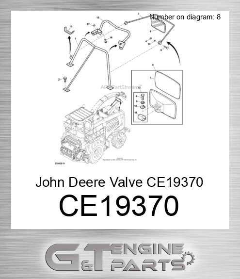 CE19370 John Deere Valve CE19370