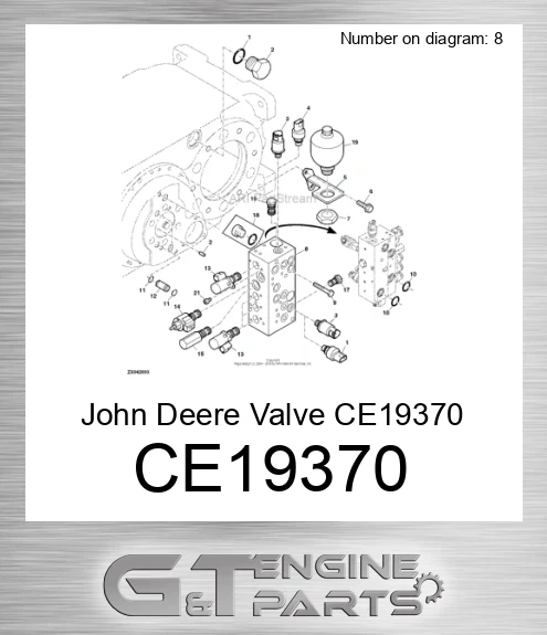 CE19370 John Deere Valve CE19370