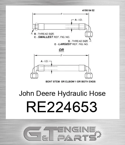 RE224653 Hydraulic Hose
