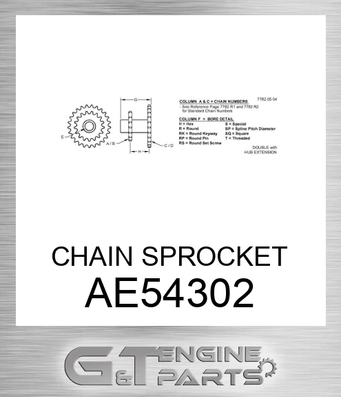 AE54302 CHAIN SPROCKET