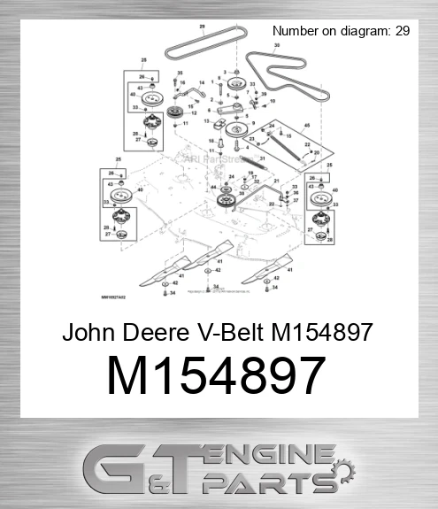 M154897 John Deere V-Belt M154897