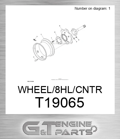 T19065 WHEEL/8HL/CNTR