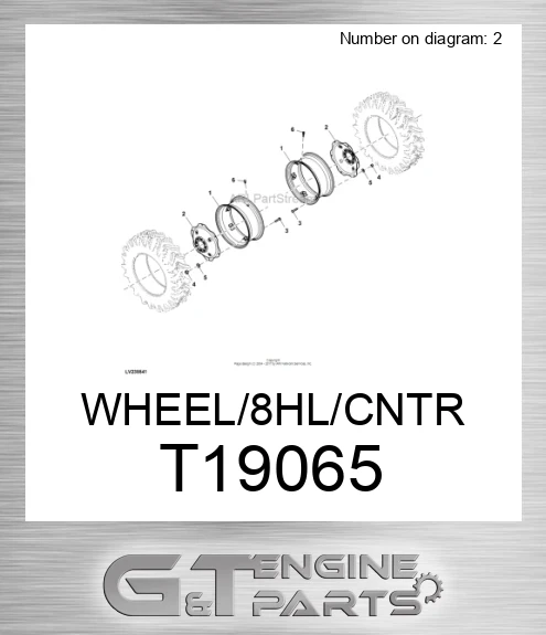 T19065 WHEEL/8HL/CNTR