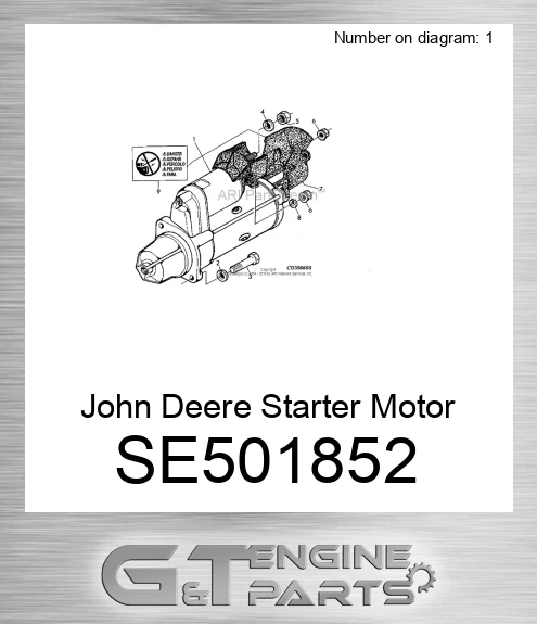SE501852 Starter Motor Reman