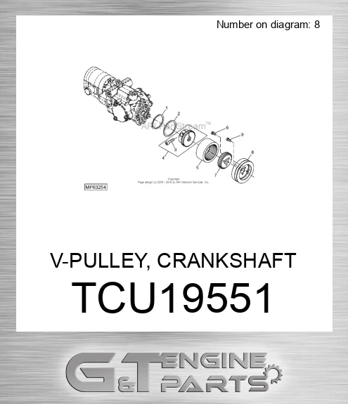 TCU19551 V-PULLEY, CRANKSHAFT