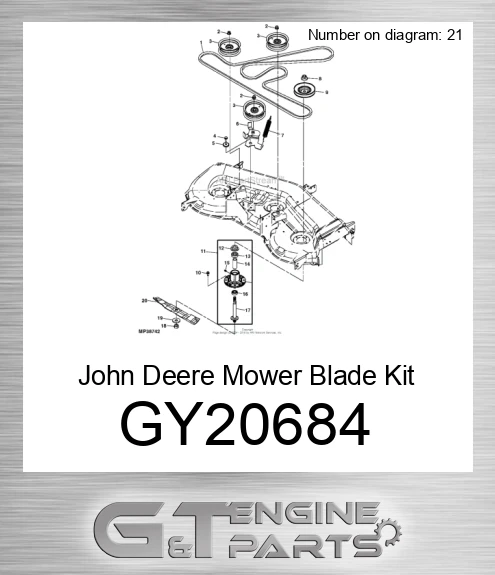 GY20684 Mower Blade Kit