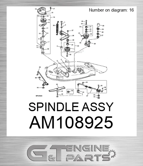 AM108925 SPINDLE ASSY