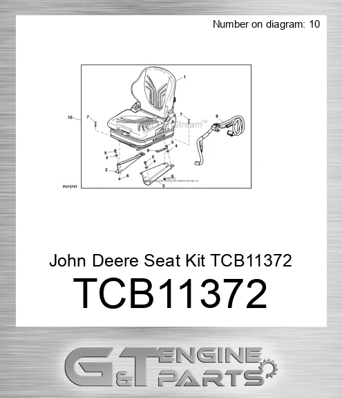 TCB11372 John Deere Seat Kit TCB11372