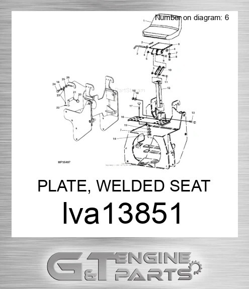LVA13851 PLATE, WELDED SEAT