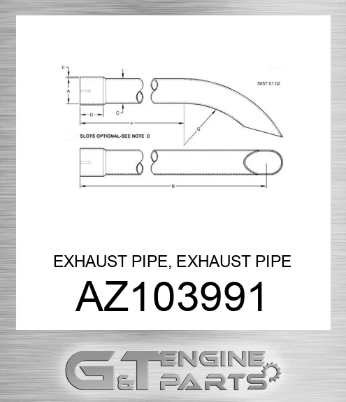 AZ103991 EXHAUST PIPE, EXHAUST PIPE