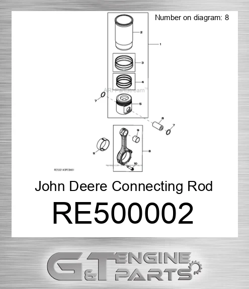 RE500002 John Deere Connecting Rod RE500002
