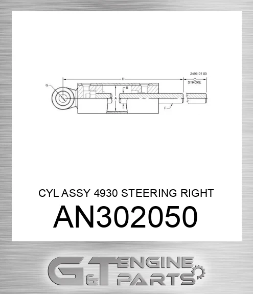 AN302050 CYL ASSY 4930 STEERING RIGHT