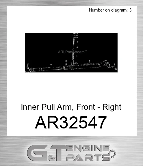 AR32547 Inner Pull Arm, Front - Right Hand