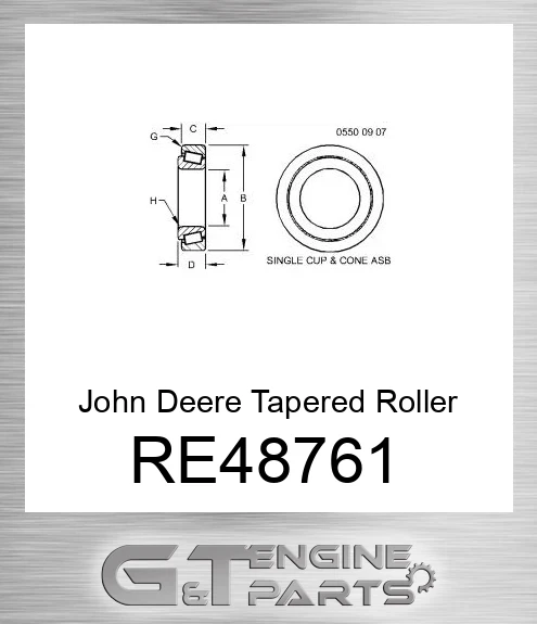 RE48761 Tapered Roller Bearing