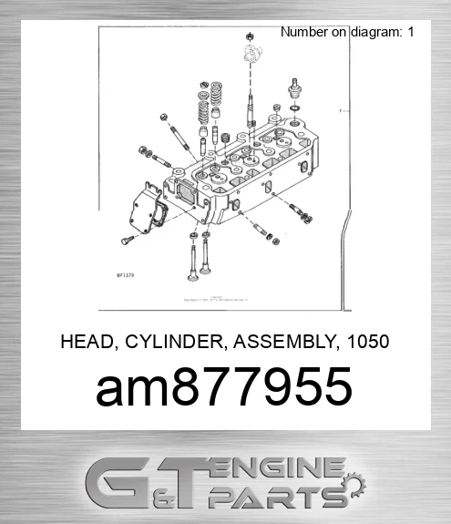 AM877955 HEAD, CYLINDER, ASSEMBLY, 1050