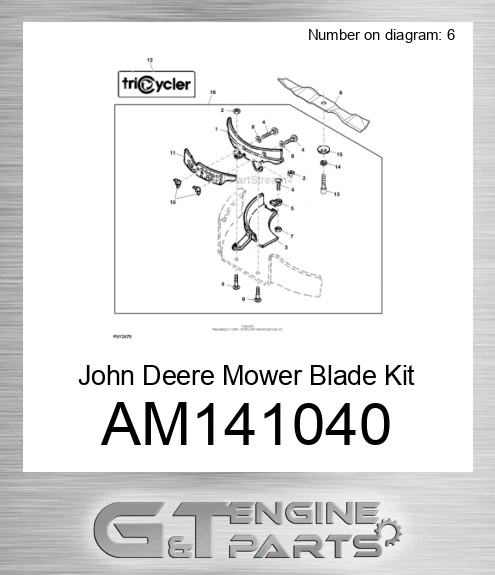 AM141040 Mower Blade Kit