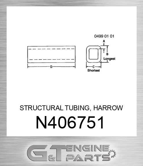 N406751 STRUCTURAL TUBING, HARROW CROSS TUB