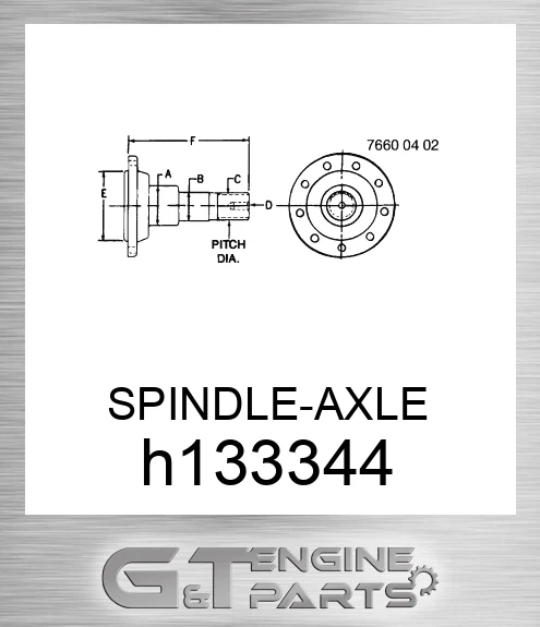 H133344 SPINDLE-AXLE