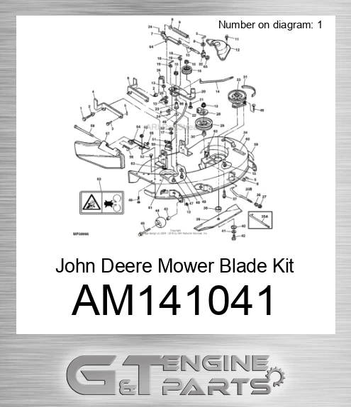 AM141041 Mower Blade Kit
