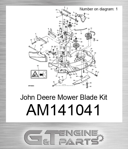 AM141041 Mower Blade Kit