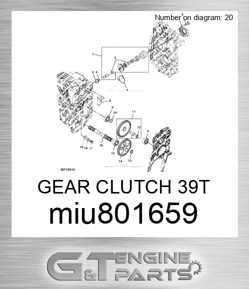 MIU801659 GEAR CLUTCH 39T