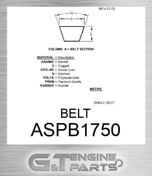 A-SPB1750 BELT