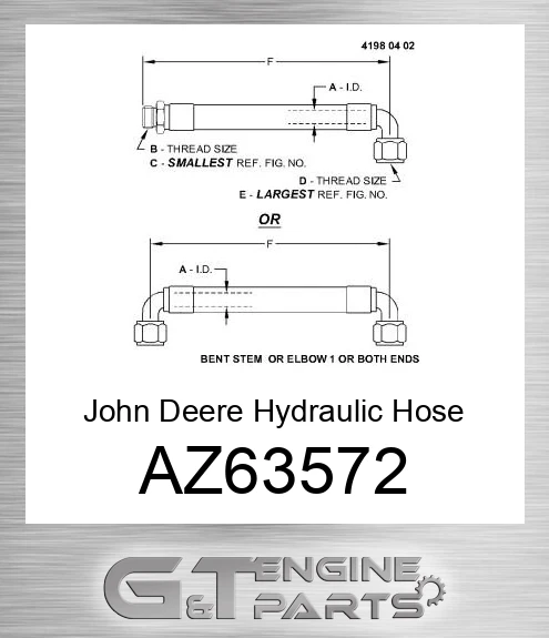 AZ63572 Hydraulic Hose