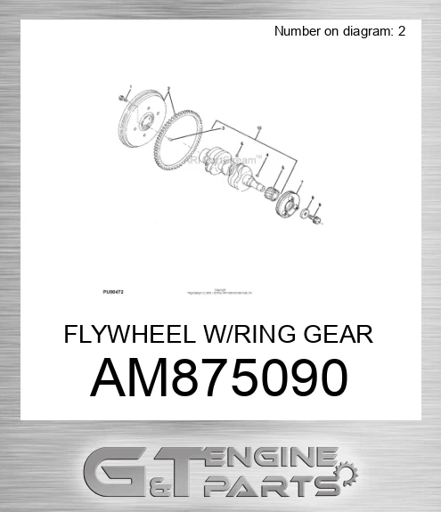 AM875090 FLYWHEEL W/RING GEAR
