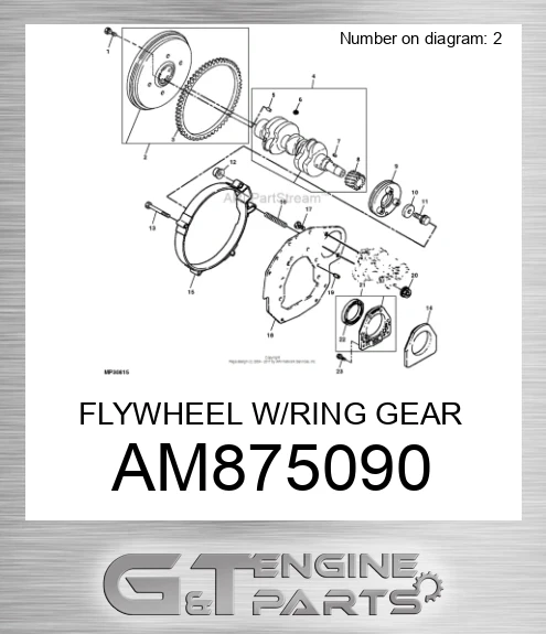 AM875090 FLYWHEEL W/RING GEAR