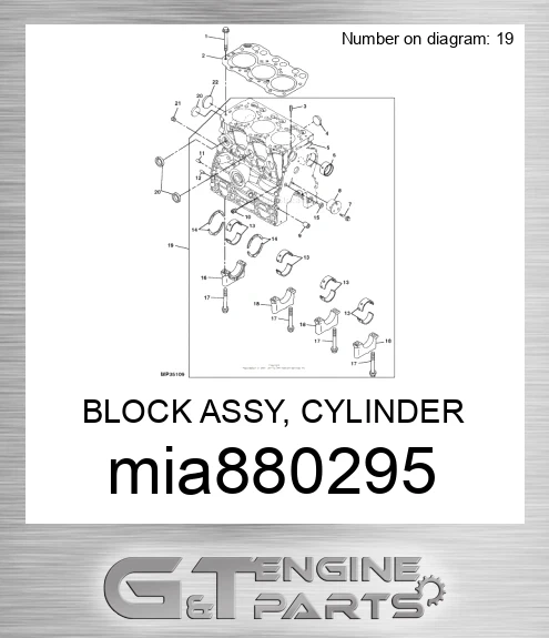 MIA880295 BLOCK ASSY, CYLINDER