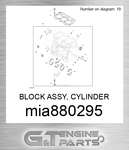 MIA880295 BLOCK ASSY, CYLINDER