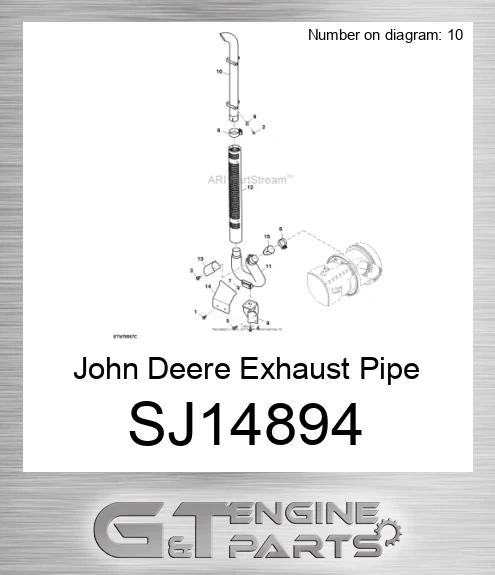 SJ14894 Exhaust Pipe