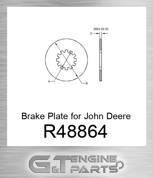 R48864 Brake Plate for John Deere Tractor, R48864