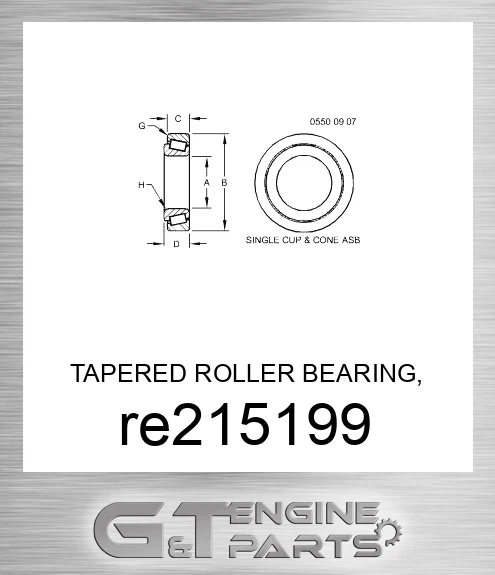 RE215199 TAPERED ROLLER BEARING, ASSEMBLY