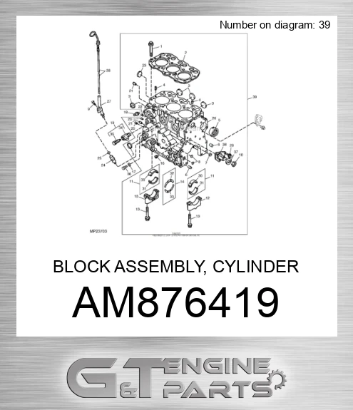AM876419 BLOCK ASSEMBLY, CYLINDER