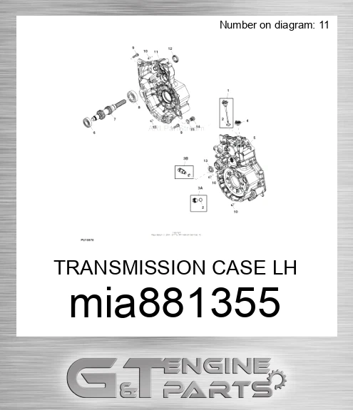 MIA881355 TRANSMISSION CASE LH