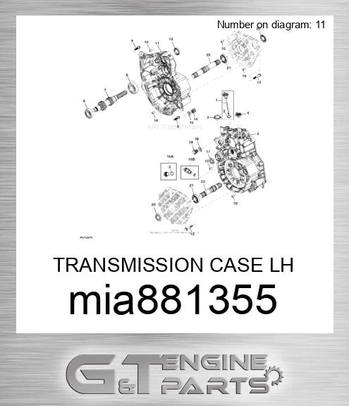 MIA881355 TRANSMISSION CASE LH