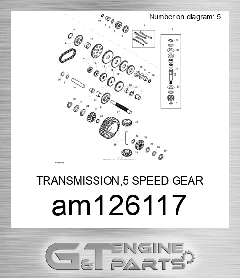 AM126117 TRANSMISSION,5 SPEED GEAR