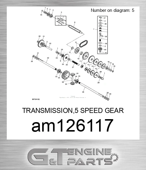 AM126117 TRANSMISSION,5 SPEED GEAR