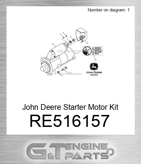 RE516157 Starter Motor Kit