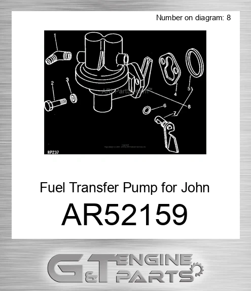 AR52159 Fuel Transfer Pump for Tractor, AR52159