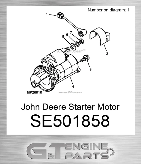 SE501858 Starter Motor Reman
