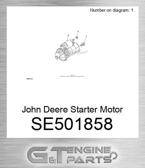 SE501858 Starter Motor Reman