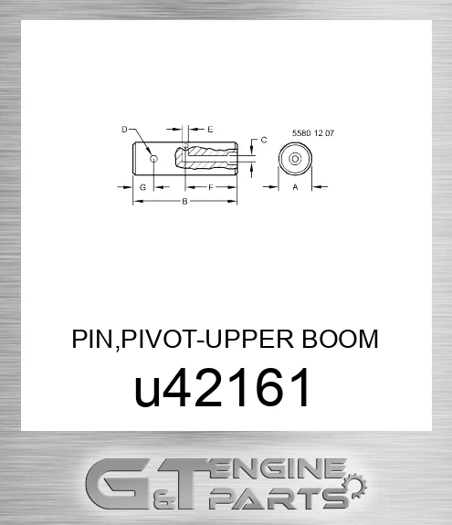 U42161 PIN,PIVOT-UPPER BOOM