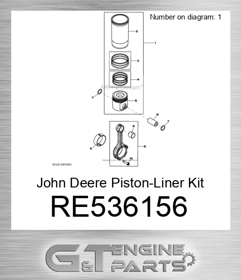 RE536156 Piston-Liner Kit